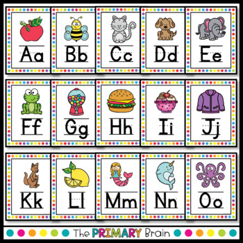 Rainbow Alphabet Posters by The Primary Brain | Teachers Pay Teachers