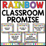 Rainbow Classroom Rules Posters | Classroom Promise