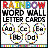 Rainbow Word Wall Letter Cards