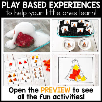 Toddler School Lesson Plans | Volcano Themed Activities Homeschool