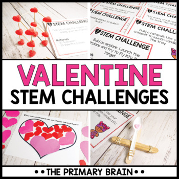 Preview of Valentine's Day STEM Challenges & Activities | Stations Journal Posters Writing