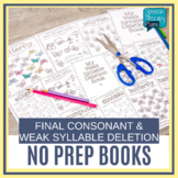 No Prep Final Consonant & Weak Syllable Deletion Books for