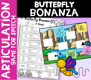 Preview of Butterfly Bonanza Articulation Game for Speech Therapy
