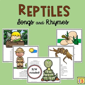 Reptiles: Songs & Rhymes by KindyKats | Teachers Pay Teachers