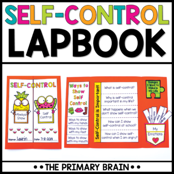 Preview of Self-Control Lapbook Activity | Character Education Lesson