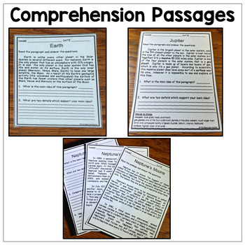 Solar System Reading Comprehension Activities BUNDLE by The Happy