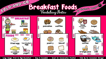 ESL/ELL Foods Vocabulary Poster—Breakfast Foods by Teacher's Palette