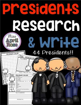 Preview of Presidents Research & Write