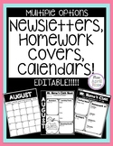 Newsletters, Homework Covers and Calendars
