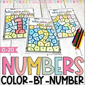 Preview of Color By Number | Number Recognition Color-by-Code Printables 0-20