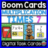 Multiplication BOOM CARDS Times 7 Distance Learning | Math