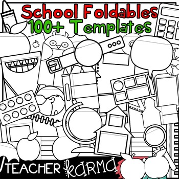 Preview of 100+ SCHOOL Foldables, Interactives & Flip Book TEMPLATES