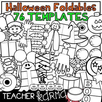 Preview of 76 HALLOWEEN Foldables, Interactives & Flip Book TEMPLATES