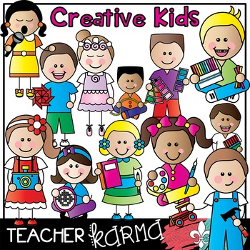 children and teacher clip art