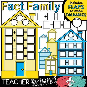 Preview of Fact Family House Clipart KIT