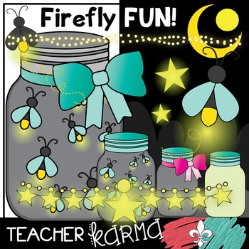 Preview of Firefly Fun Clipart Kit * Summer * Insects * Bugs