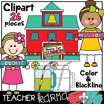 Last Day Of School Clipart Bundle By Teacher Karma Tpt