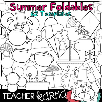 Preview of Summer Foldables, Interactives & Flip Book TEMPLATES