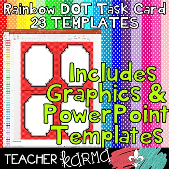 Preview of Task Card Temples * RAINBOW DOT * Includes PowerPoint File