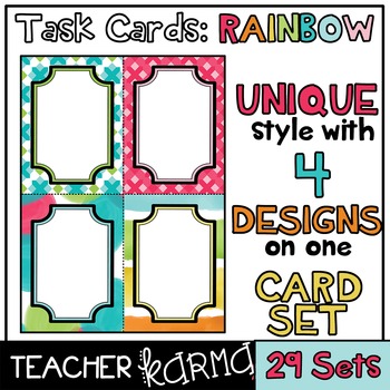 Preview of Task Card Templates * UNIQUE DESIGN * 4 Styles