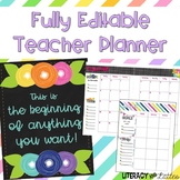 Teacher Plan Book and Calendar: Fully Editable!