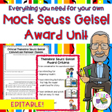 Mock Seuss Geisel Award Unit {school wide license}