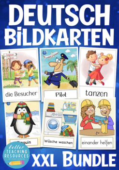 Preview of German flash cards XXL Bundle Deutsch Bildkarten Materialpaket XXL