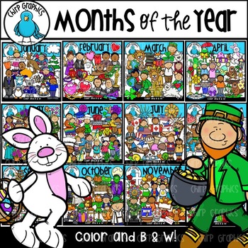 Months Of The Year Clipart Worksheets Teaching Resources Tpt