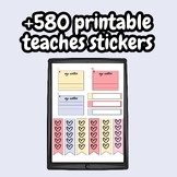 +580 printable teaches stickers , Digital Planner Stickers