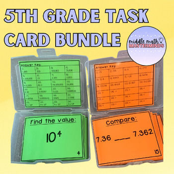 Preview of ⭐️ 5TH GRADE TASK CARD BUNDLE! ⭐️