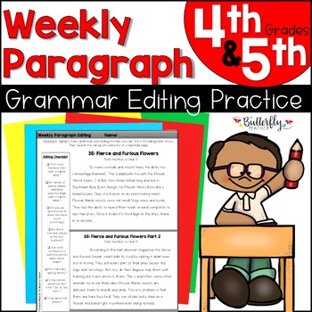 Preview of Weekly Paragraph Editing Grammar Spiral Review Proofreading Practice Unit