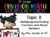(5th Grade) Envision Math Vocabulary Posters: Topic 11