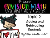 (5th Grade) Envision Math Vocabulary Posters: Topic 2