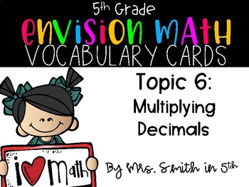 Preview of (5th Grade) Envision Math Vocabulary Posters: Topic 6
