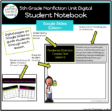  5th Grade Nonfiction Unit Student Digital Readers Notebook