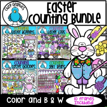 Preview of Easter Counting Clip Art Bundle