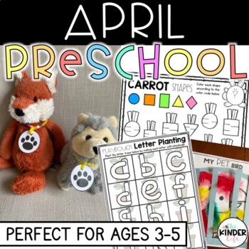 Preview of April Preschool Learning Activities | Rabbits Spring Pets Earth Homeschool