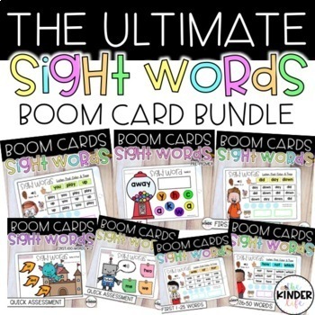 Preview of Sight Words Boom Cards™ GROWING BUNDLE Distance Learning