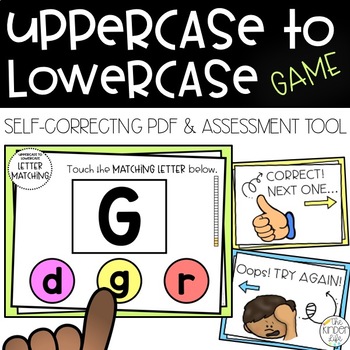 Preview of Uppercase Lowercase Letter Matching DIGITAL Assessment Game