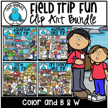 Preview of Field Trip Fun Clip Art Bundle
