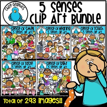 Preview of 5 Senses Clip Art Bundle
