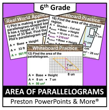 Preview of (6th) Area of a Parallelogram in a PowerPoint Presentation