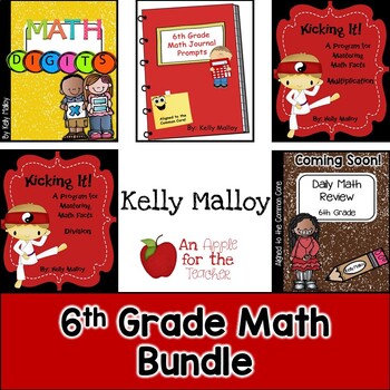 Preview of Summer School Math Curriculum Morning Work 6th to 7th Grade Fun Review Packet