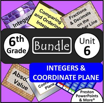 Preview of (6th) Integers and the Coordintate Plane {Bundle} in a PowerPoint Presentation