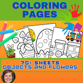 +70 Coloring pages - March coloring sheets about Objects a