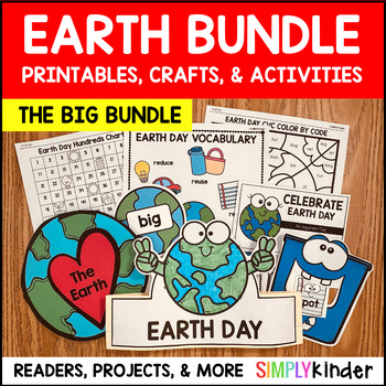 Preview of Earth Day MEGA Bundle of Activities , Crafts, Readers, Color by Code