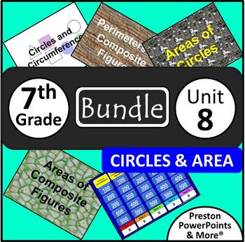 Preview of (7th) Circles and Area {Bundle} in a PowerPoint Presentation