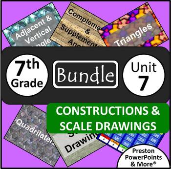 Preview of (7th) Constructions and Scale Drawings {Bundle} in a PowerPoint Presentation