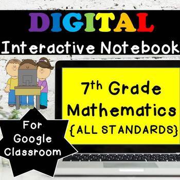 Preview of 7th Grade Math Interactive Notebook ⭐Google Classroom Distance Learning