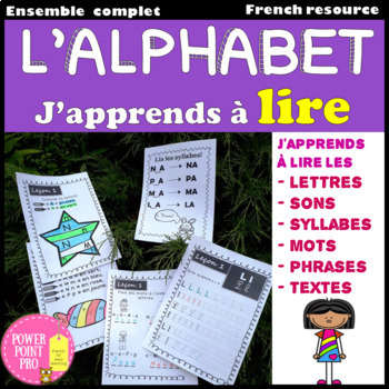Preview of Distance learning Alphabet Sons français 10 Leçons/Phonics Reading BUNDLE